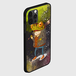 Чехол для iPhone 12 Pro Max Лягушка хулиган Frog hooligan, цвет: 3D-черный — фото 2