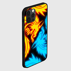 Чехол для iPhone 12 Pro Max НЕОНОВЫЕ ДРАКОНЫ NEON DRAGONS, цвет: 3D-черный — фото 2