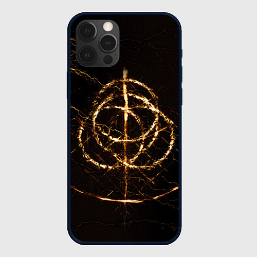 Чехол iPhone 12 Pro Max ELDEN RING SYMBOL ВЕЛИКИЕ РУНЫ / 3D-Черный – фото 1
