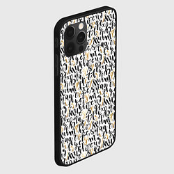 Чехол для iPhone 12 Pro Max Буквы с точками, цвет: 3D-черный — фото 2