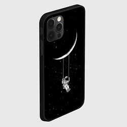 Чехол для iPhone 12 Pro Max Космонавт Звёзды, цвет: 3D-черный — фото 2