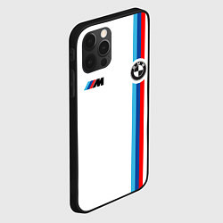 Чехол для iPhone 12 Pro Max БМВ 3 STRIPE BMW WHITE, цвет: 3D-черный — фото 2