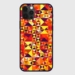 Чехол для iPhone 12 Pro Max Камуфляж спортивный Призма - закат, цвет: 3D-черный