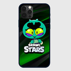 Чехол для iPhone 12 Pro Max Brawl Stars green Eve, цвет: 3D-черный