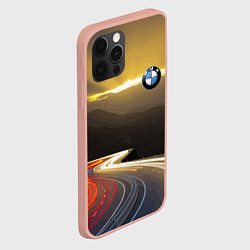 Чехол для iPhone 12 Pro Max BMW Night route, цвет: 3D-светло-розовый — фото 2