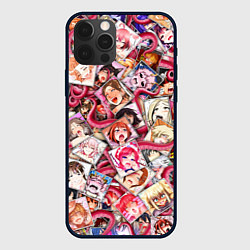 Чехол для iPhone 12 Pro Max Ахегао с щупальцами в цвете, цвет: 3D-черный