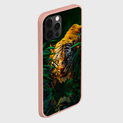Чехол для iPhone 12 Pro Max Крадущийся тигр в джунглях, цвет: 3D-светло-розовый — фото 2
