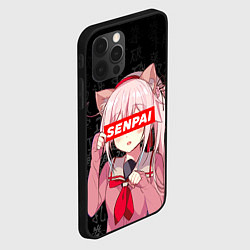 Чехол для iPhone 12 Pro Max Senpai, Anime Неко тян, цвет: 3D-черный — фото 2