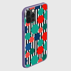 Чехол для iPhone 12 Pro Max Геометрический разноцветный узор, цвет: 3D-серый — фото 2