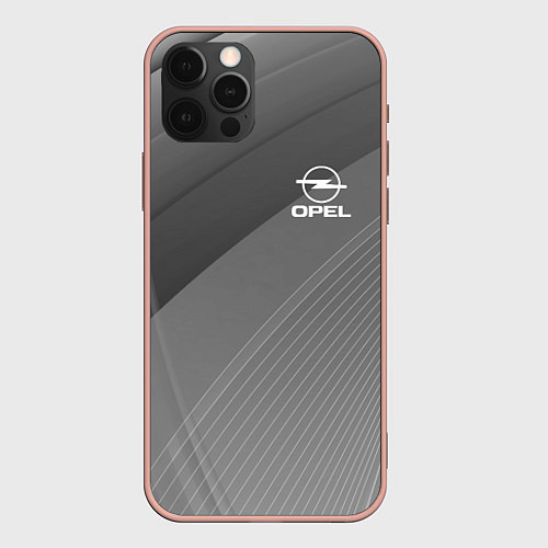 Чехол iPhone 12 Pro Max OPEL abstraction / 3D-Светло-розовый – фото 1