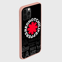 Чехол для iPhone 12 Pro Max Red Hot Chili Peppers Логотипы рок групп, цвет: 3D-светло-розовый — фото 2