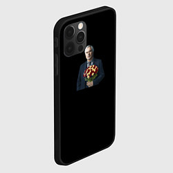 Чехол для iPhone 12 Pro Max Валерий Меладзе с цветами, цвет: 3D-черный — фото 2