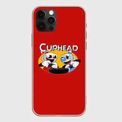 Чехол для iPhone 12 Pro Max Cuphead and Mugman Gamers, цвет: 3D-светло-розовый