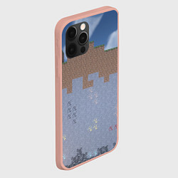 Чехол для iPhone 12 Pro Max Природа майнкафта, цвет: 3D-светло-розовый — фото 2