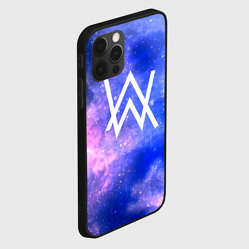 Чехол iPhone 12 Pro Max Alan Walker космос / 3D-Черный – фото 2