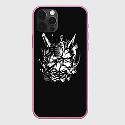 Чехол для iPhone 12 Pro Max Серебряный Демон, цвет: 3D-малиновый