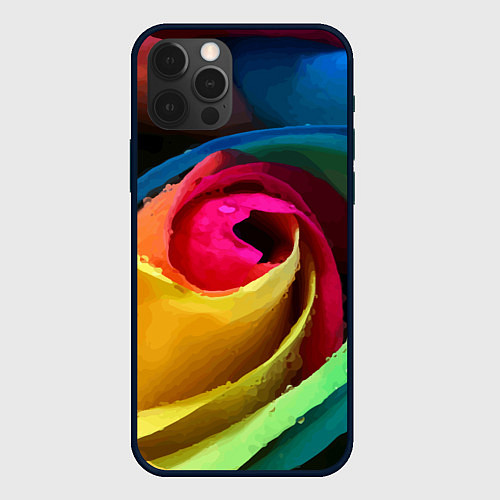 Чехол iPhone 12 Pro Max Роза fashion 2022 / 3D-Черный – фото 1