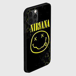 Чехол для iPhone 12 Pro Max NIRVANA логотипы, цвет: 3D-черный — фото 2