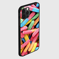 Чехол для iPhone 12 Pro Max Мармеладные червячки, цвет: 3D-черный — фото 2