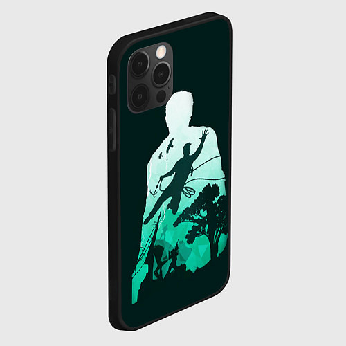Чехол iPhone 12 Pro Max Uncharted Силуэт / 3D-Черный – фото 2
