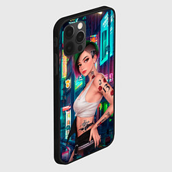 Чехол для iPhone 12 Pro Max Judy Cyberpunk2077 Киберпанк, цвет: 3D-черный — фото 2