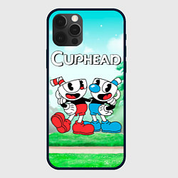 Чехол для iPhone 12 Pro Max Cuphead Красная и синяя чашечка, цвет: 3D-черный