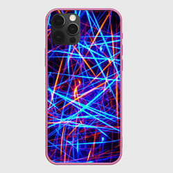 Чехол для iPhone 12 Pro Max Neon pattern Fashion 2055, цвет: 3D-малиновый