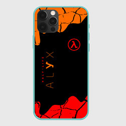 Чехол для iPhone 12 Pro Max Half-life потёки, цвет: 3D-мятный