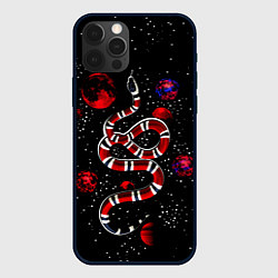 Чехол для iPhone 12 Pro Max Змея в Красном Космосе Space Snake, цвет: 3D-черный