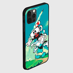 Чехол для iPhone 12 Pro Max 2 Чашечки Cuphead, цвет: 3D-черный — фото 2