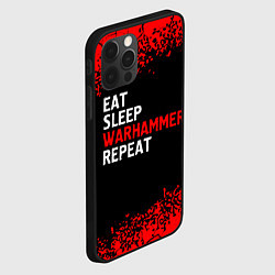 Чехол для iPhone 12 Pro Max Eat Sleep Warhammer Repeat - Спрей, цвет: 3D-черный — фото 2