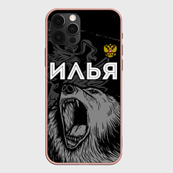 Чехол для iPhone 12 Pro Max Илья Россия Медведь, цвет: 3D-светло-розовый