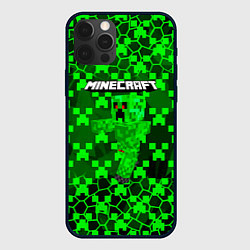 Чехол для iPhone 12 Pro Max Minecraft КРИПЕРЫ, цвет: 3D-черный