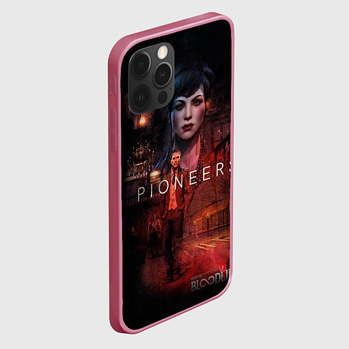 Чехол iPhone 12 Pro Max Vampire: The Masquerade Bloodlines 2Pioneers / 3D-Малиновый – фото 2