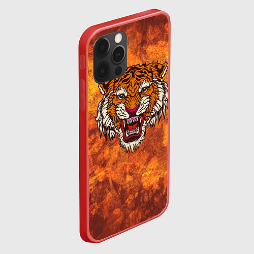 Чехол iPhone 12 Pro Max Пустынный тигр / 3D-Красный – фото 2