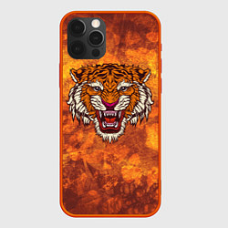 Чехол для iPhone 12 Pro Max Пустынный тигр, цвет: 3D-красный