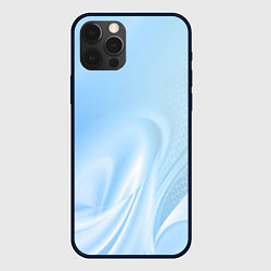 Чехол для iPhone 12 Pro Max Голубые завихрения, цвет: 3D-черный