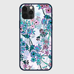 Чехол для iPhone 12 Pro Max Яркие красочные цветы, цвет: 3D-черный