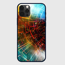 Чехол для iPhone 12 Pro Max Portal - Neon Space - туннель из энергетических па, цвет: 3D-черный