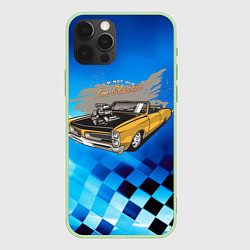 Чехол для iPhone 12 Pro Max Желтая классическая машина, цвет: 3D-салатовый