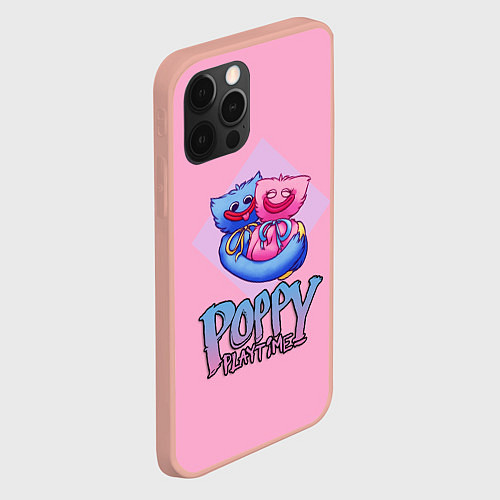 Чехол iPhone 12 Pro Max POPPY PLAYTIME - KISSY MISSY AND HAGGY WAGGY / 3D-Светло-розовый – фото 2