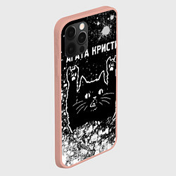 Чехол для iPhone 12 Pro Max Агата Кристи Rock Cat FS, цвет: 3D-светло-розовый — фото 2