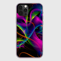 Чехол iPhone 12 Pro Max Vanguard neon pattern Авангардный неоновый паттерн