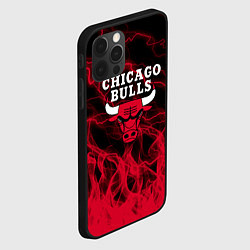 Чехол для iPhone 12 Pro Max CHICAGO BULLS ЧИКАГО БУЛЛС МОЛНИИ, цвет: 3D-черный — фото 2