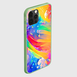 Чехол для iPhone 12 Pro Max Радужный рисунок, цвет: 3D-салатовый — фото 2