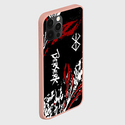 Чехол для iPhone 12 Pro Max BERSERK BLACK MASK - БЕРСЕРК ЧЁРНАЯ МАСКА, цвет: 3D-светло-розовый — фото 2