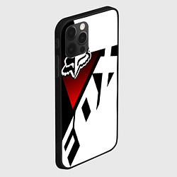 Чехол для iPhone 12 Pro Max FOX RACING - ФОКС ЧЕРНЫЙ И БЕЛЫЙ, цвет: 3D-черный — фото 2