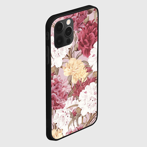 Чехол iPhone 12 Pro Max Цветы Восхитительный Летний Букет Пион / 3D-Черный – фото 2