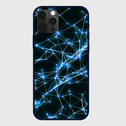 Чехол для iPhone 12 Pro Max Нейронная сеть - фон, цвет: 3D-черный