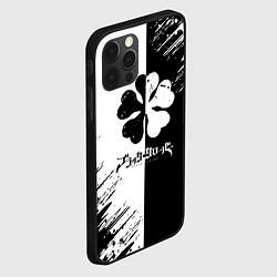 Чехол для iPhone 12 Pro Max Чёрный клевер черное белое текстура, цвет: 3D-черный — фото 2